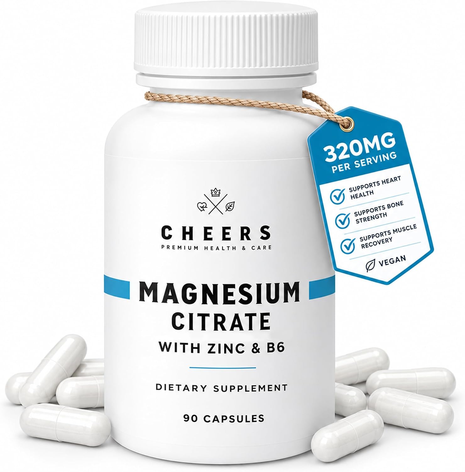 Cheers Magnesium Citrate with Zinc & B6 — US packaging
